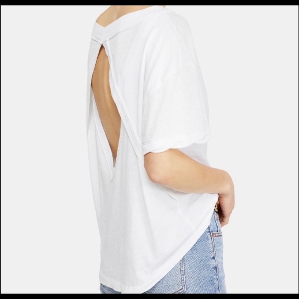 Free people backless oversized tee